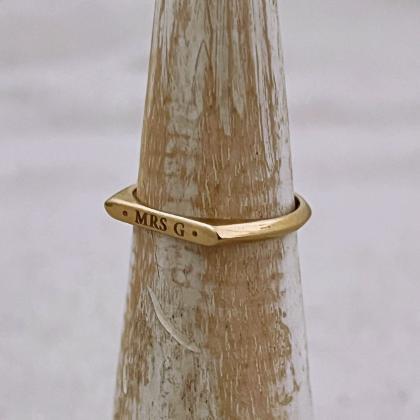 Signet Ring, 9k Gold, 18k Gold, Custom Ring,..